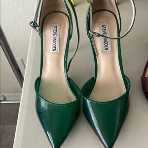 Steve Madden Green Heels with Ankle Strap